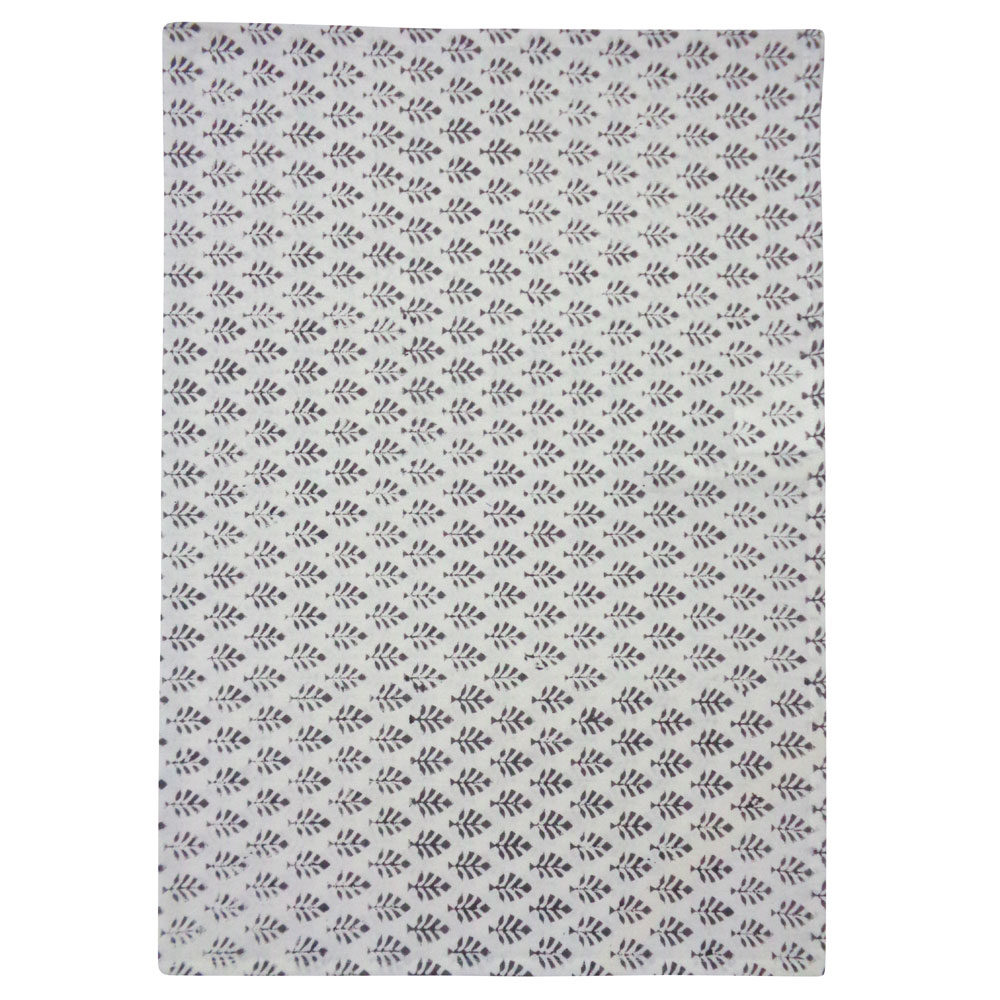 Hand Block Printed Cotton Kitchen Towels 50x70 cms Neem Flint Grey 201180