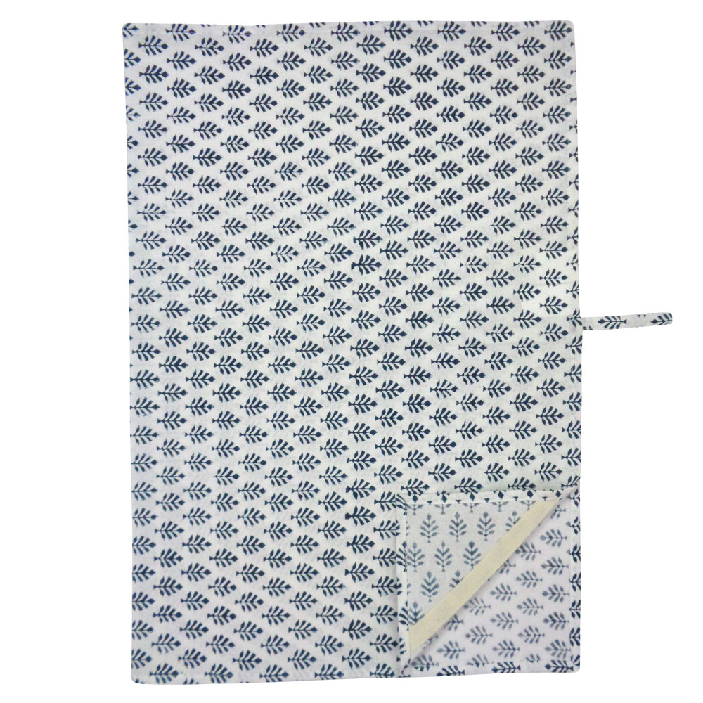 Hand Block Printed Cotton Kitchen Towels 50x70 cms Neem Majolika 102625