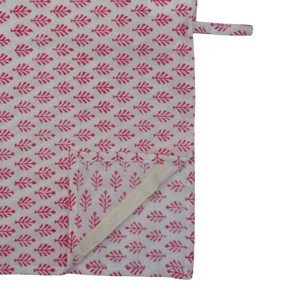 Hand Block Printed Cotton Kitchen Towels 50x70 cms Neem Raspberry 204714