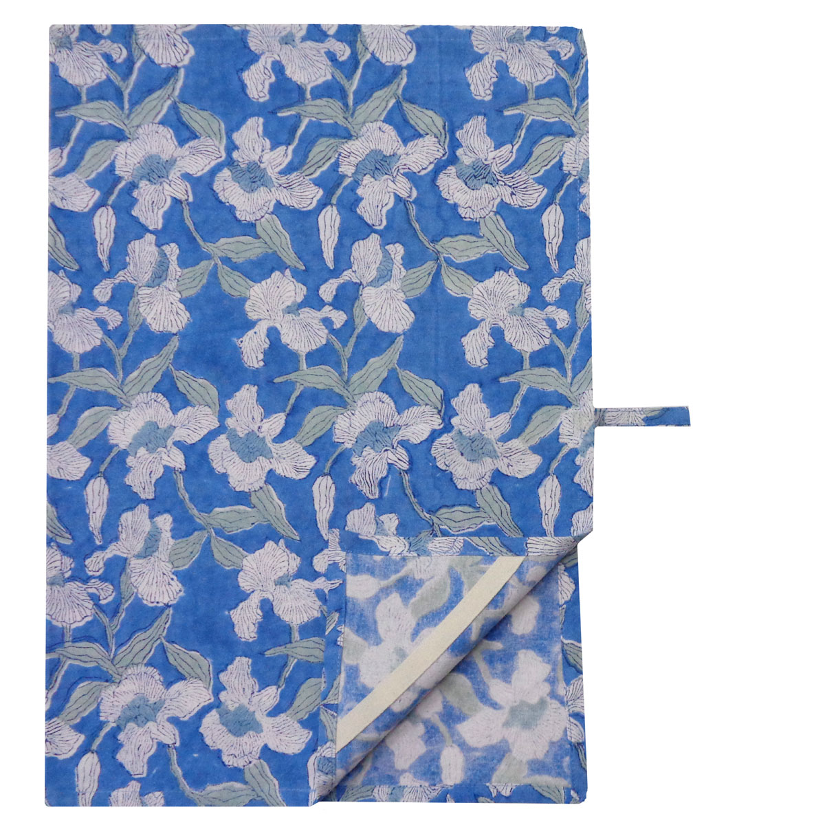 Hand Block Printed Cotton Kitchen Towels 50x70 cms Orchid Aqua 203890