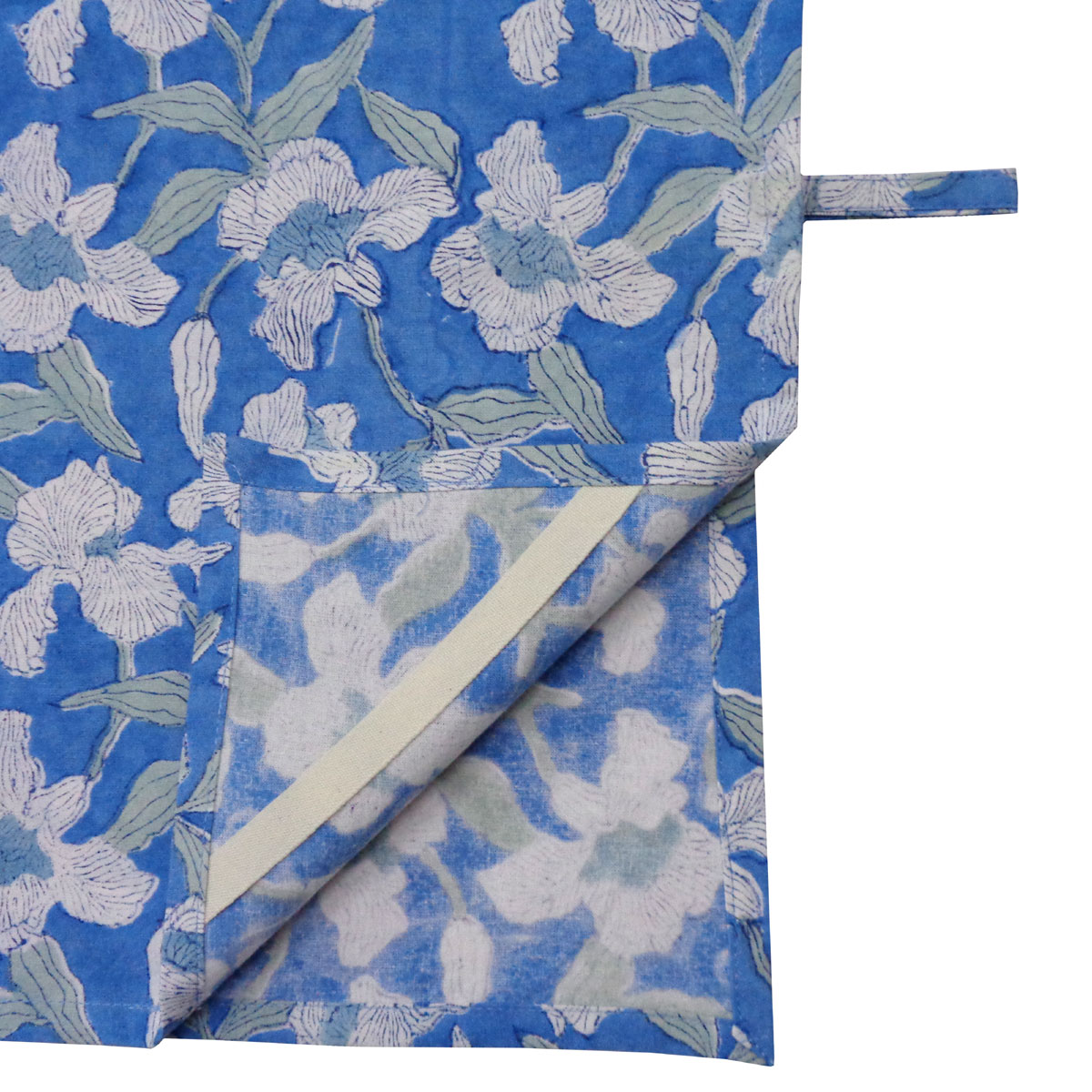 Hand Block Printed Cotton Kitchen Towels 50x70 cms Orchid Aqua 203890