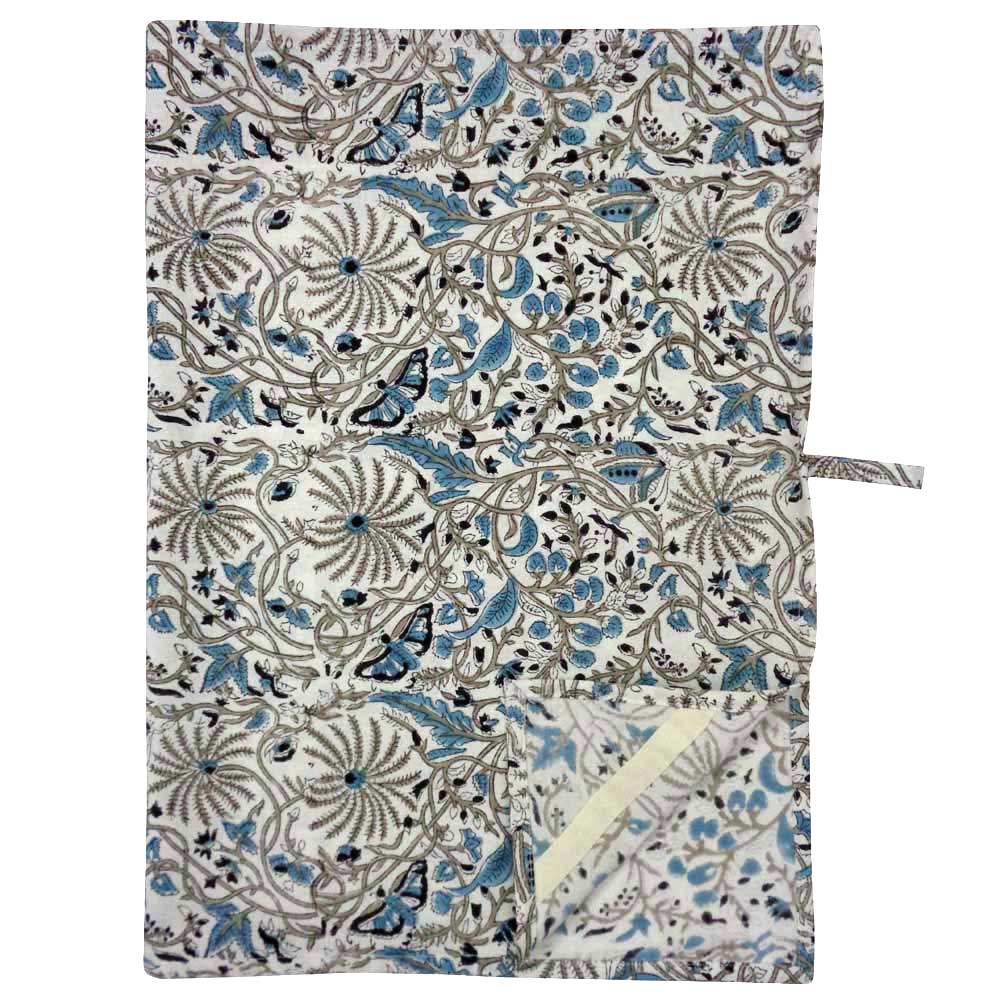 Hand Block Printed Cotton Kitchen Towels 50x70 cms Passion Flower 108709