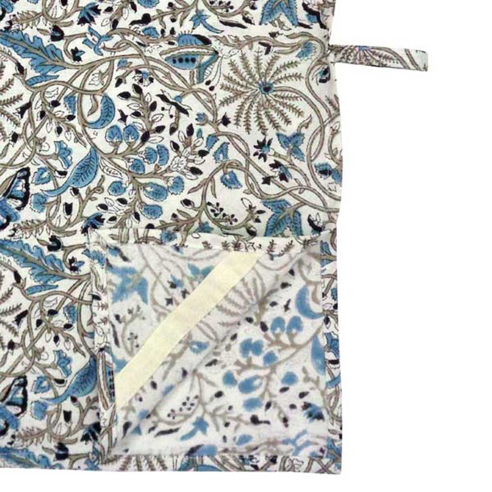 Hand Block Printed Cotton Kitchen Towels 50x70 cms Passion Flower 108709