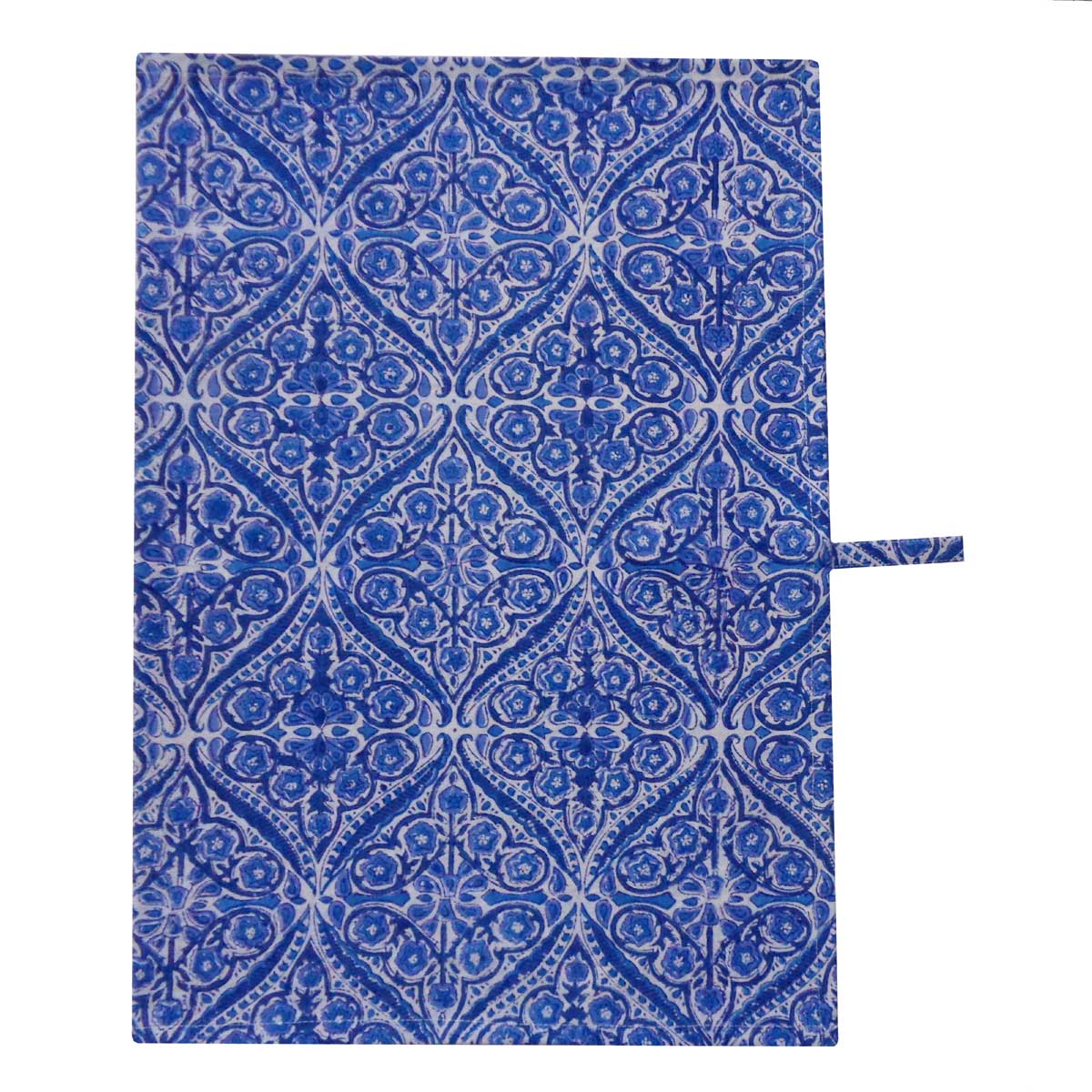 Hand Block Printed Cotton Kitchen Towels 50x70 cms Phool Chokri Nili 505055