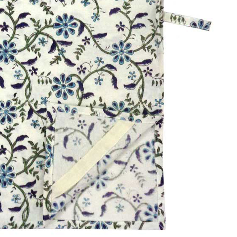 Hand Block Printed Cotton Kitchen Towels 50x70 cms Ragini Blue 106149