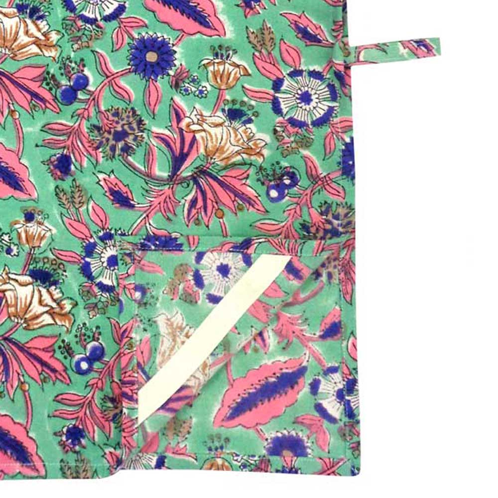 Hand Block Printed Cotton Kitchen Towels 50x70 cms Wild Flower Ocean Gud 101307