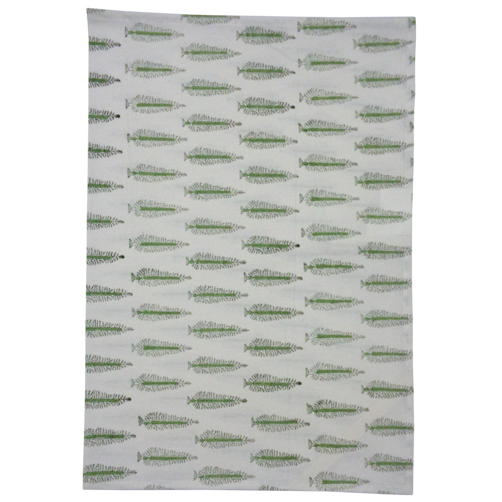 Hand Block Printed Cotton Kitchen Towels 50x70 cms Winter Fall Tree Vineyard 302395