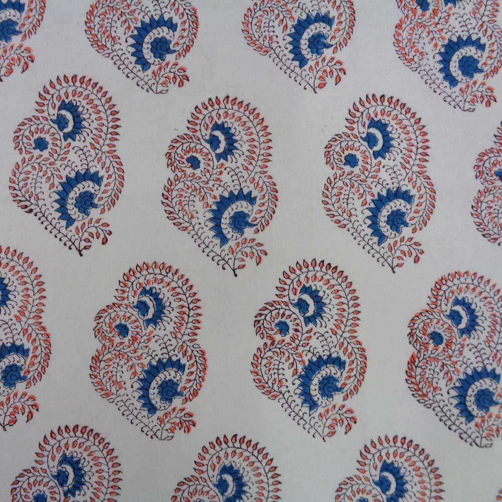 Hand Block Printed Cotton Napkin 45x45 cms Set of 4 Napkins Kusum Gulabi Boota 205379