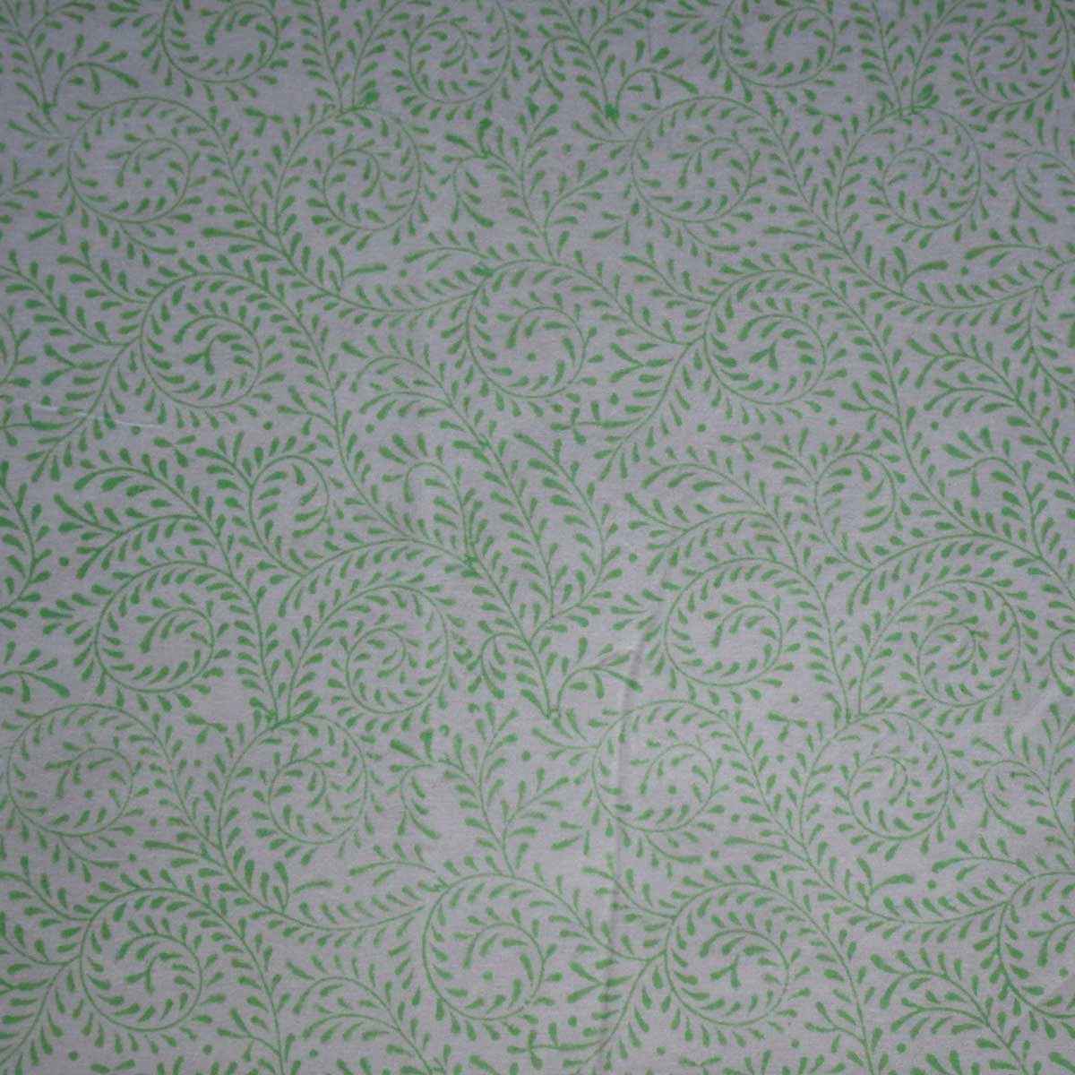 Hand Block Printed Cotton Napkin 45x45 cms Set of 4 Napkins Leaves Green 100707