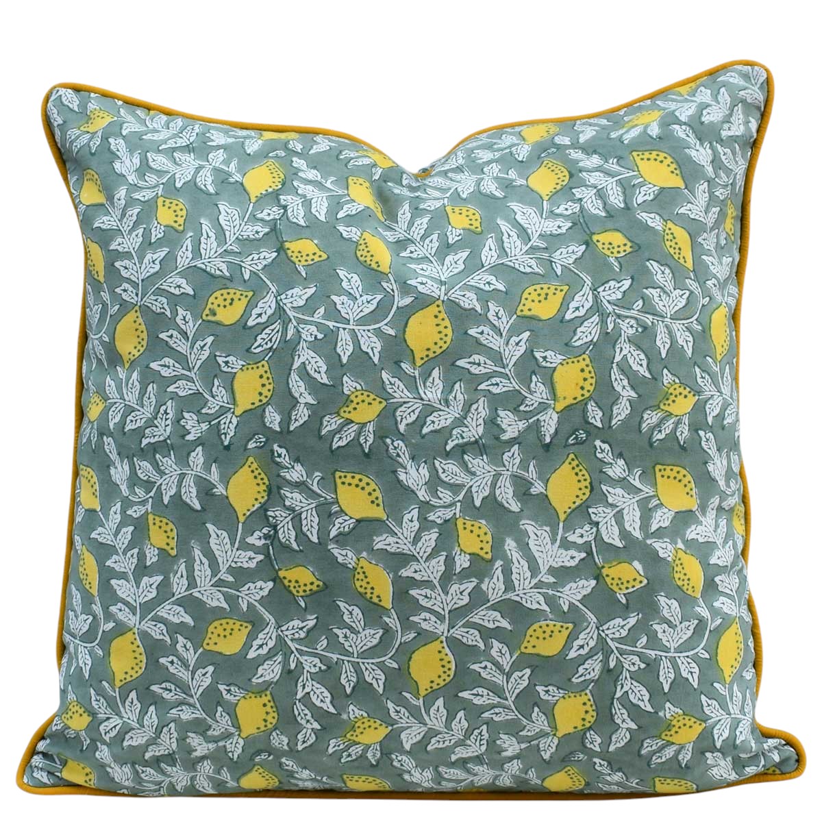 Piping Cushion Cover 50x50 cms Lemon Green 202405