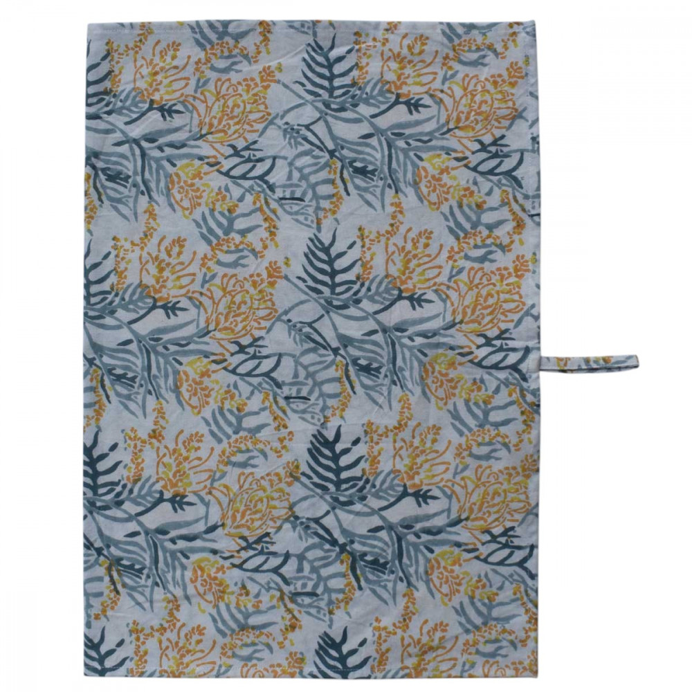 Image of Hand Block Printed Cotton Kitchen Towels 50x70 cms |  Lilas Amber 202507