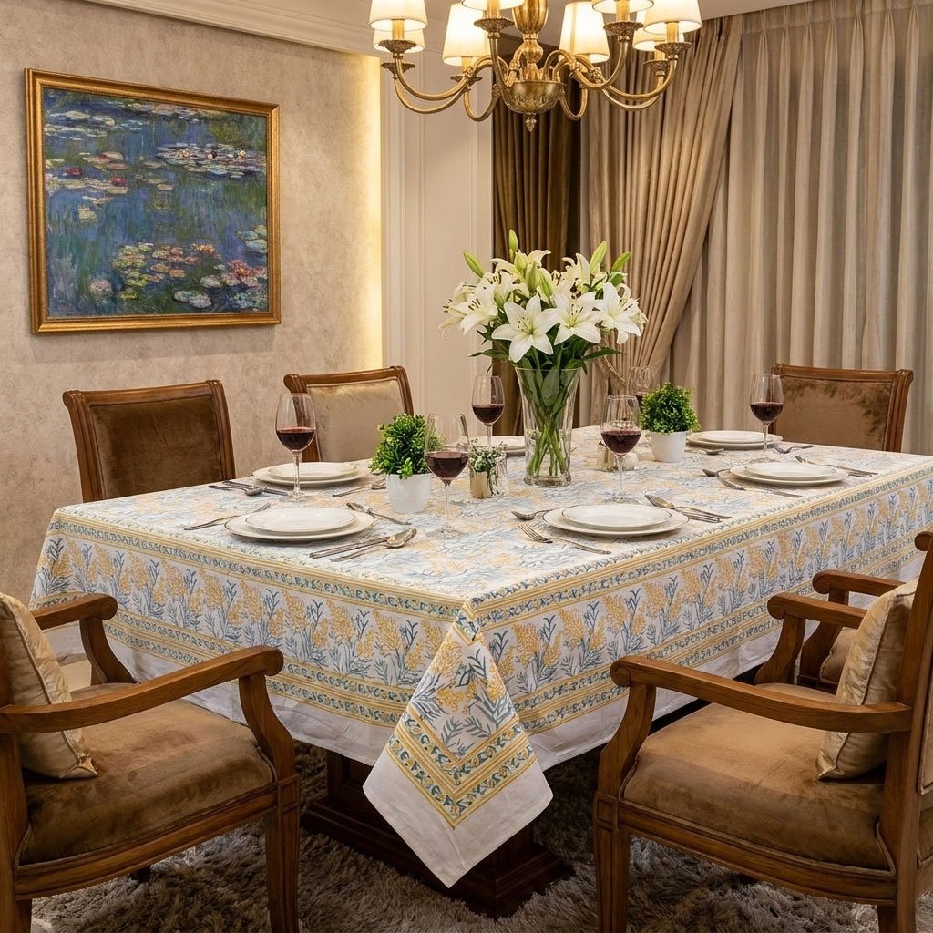 12 Seater Tablecloth 180x340 cms Lilas Amber 202507