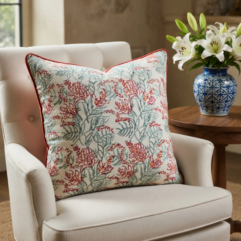 Piping Cushion Cover 50x50 cms Lilas Tango Lily 202508