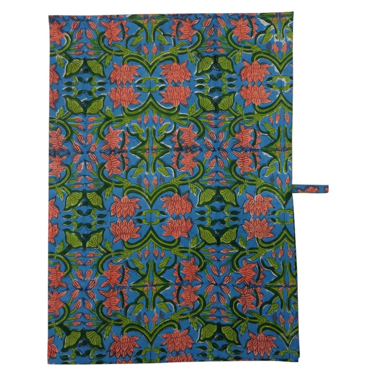 Hand Block Printed Cotton Kitchen Towels 50x70 cms Lotus Green Gud 204895