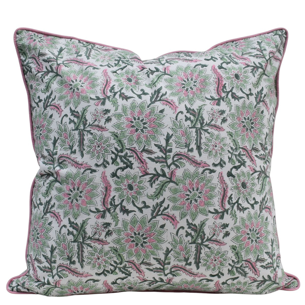 Piping Cushion Cover 50x50 cms  Madhubala Green 202526