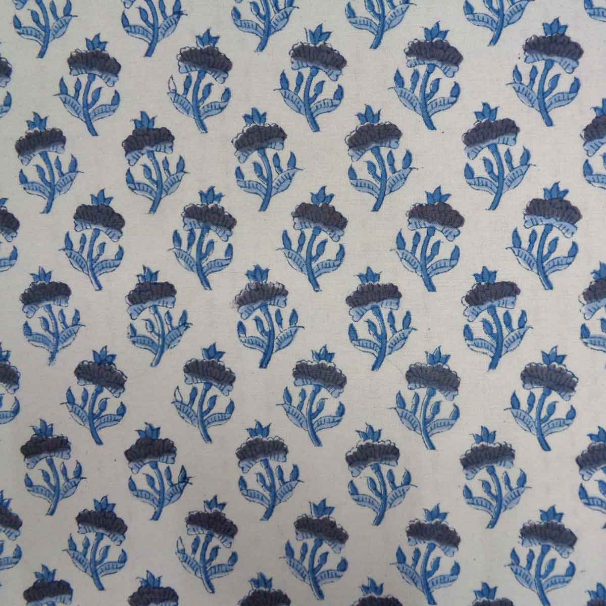 5 Yard Running Fabric Hand Block Printed Cotton 20 Sheeting Fabric Marigold Teal 230514