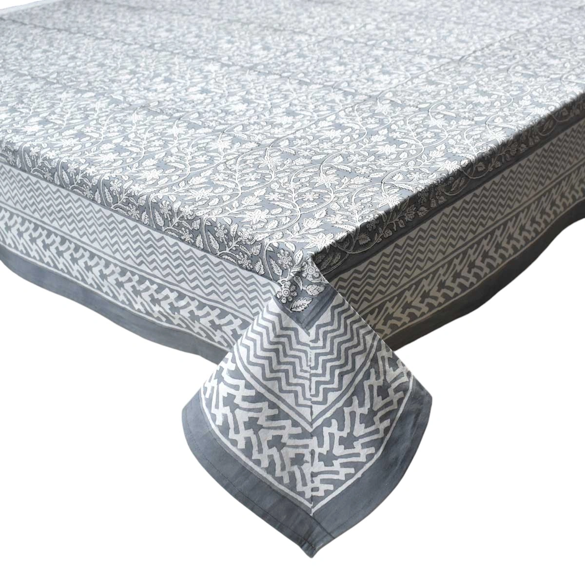 10 Seater Tablecloth 180x270 cms  Mogra Grey 271025
