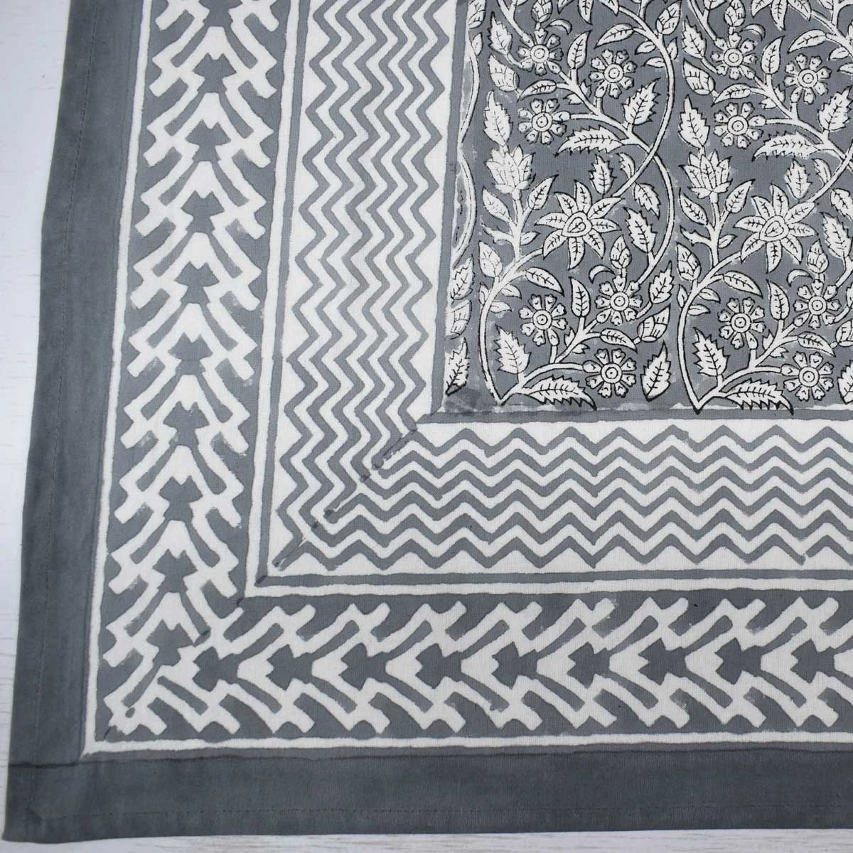 10 Seater Tablecloth 180x270 cms Mogra Grey 271025