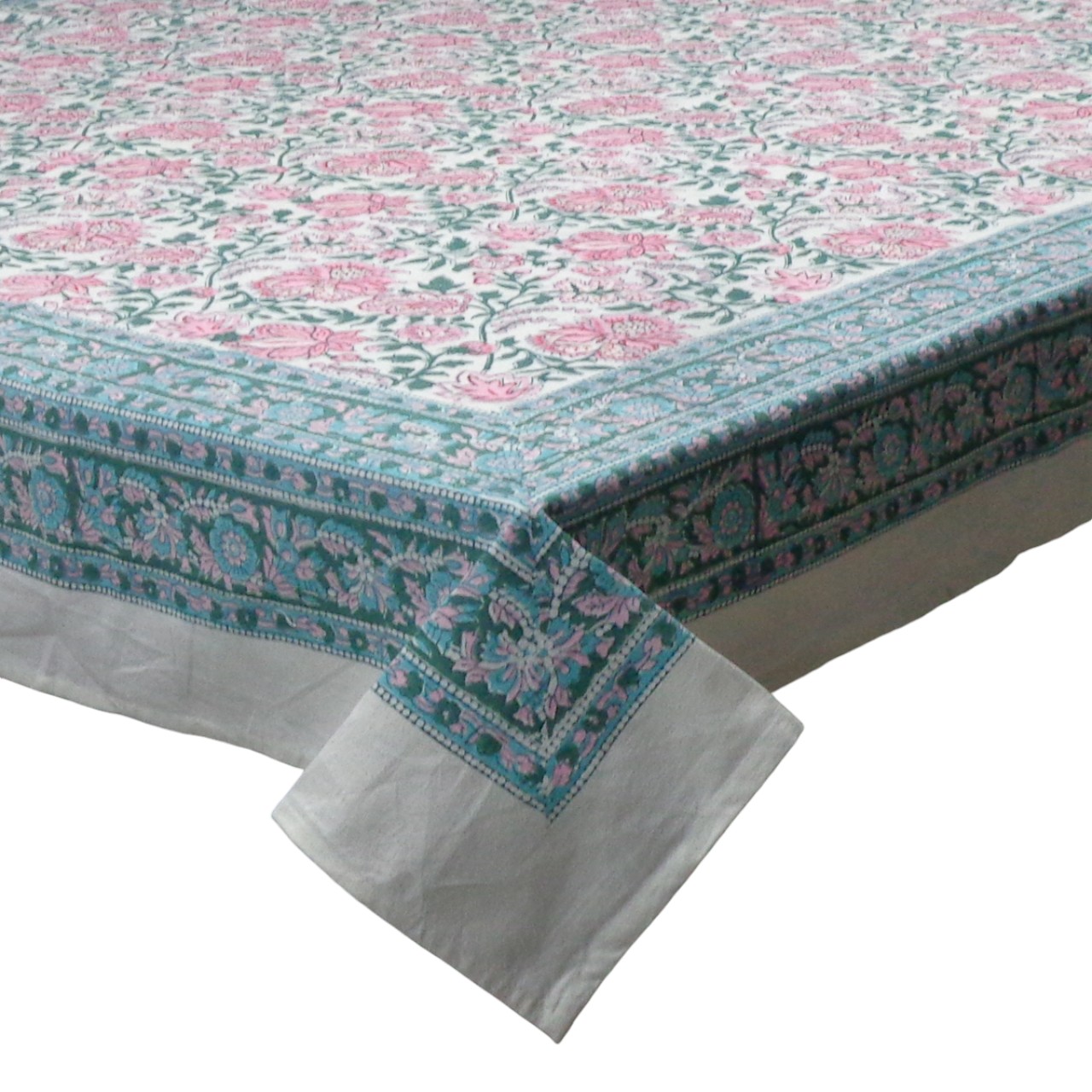 12 Seater Tablecloth 180x340 cms Mohini Green Open 620606