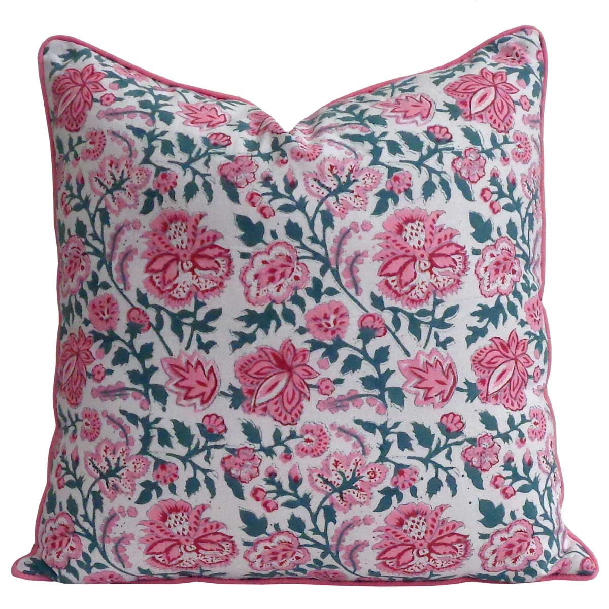 Piping Cushion Cover 50x50 cms Mohini Green Open 620606