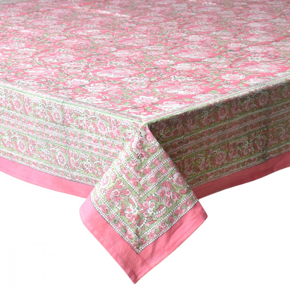 Image of 12 Seater Tablecloth – 180x340 cms | Mohini Pink 202516