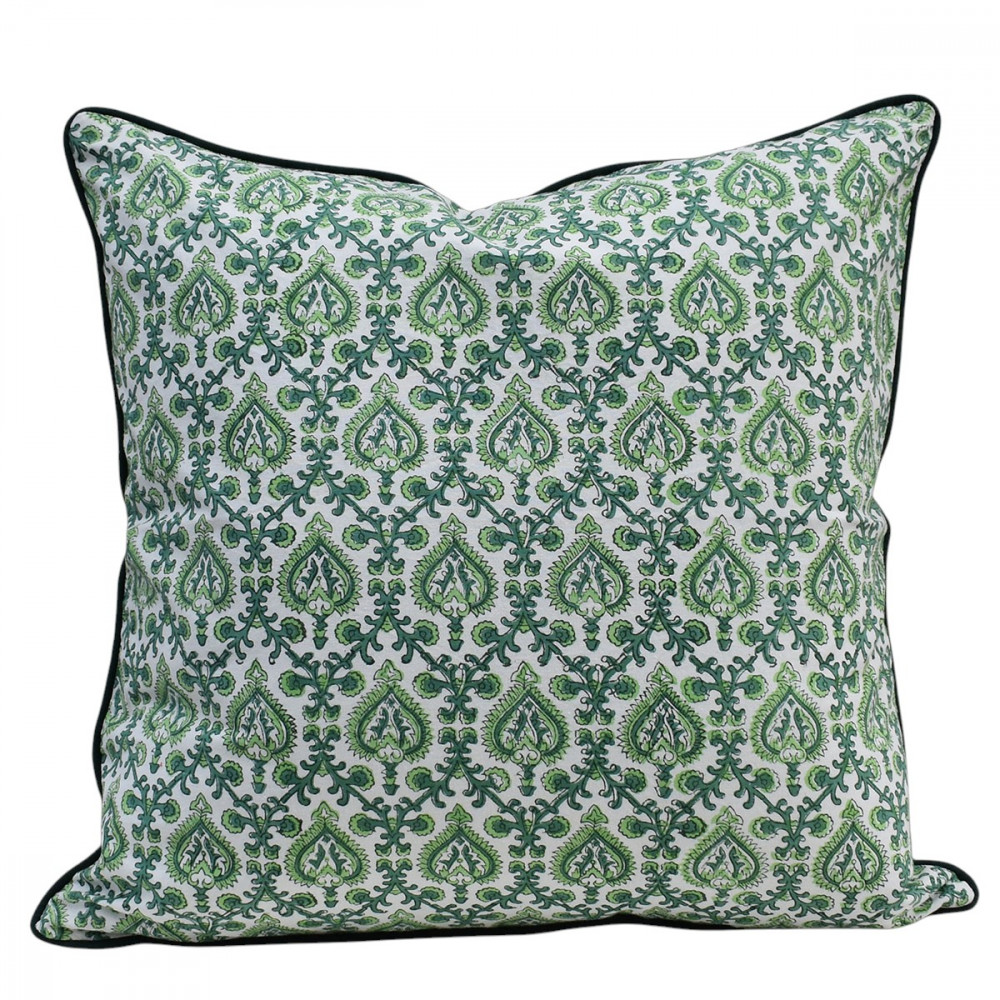 Image of Piping Cushion Cover 50x50 cms | Mughal Green 202522