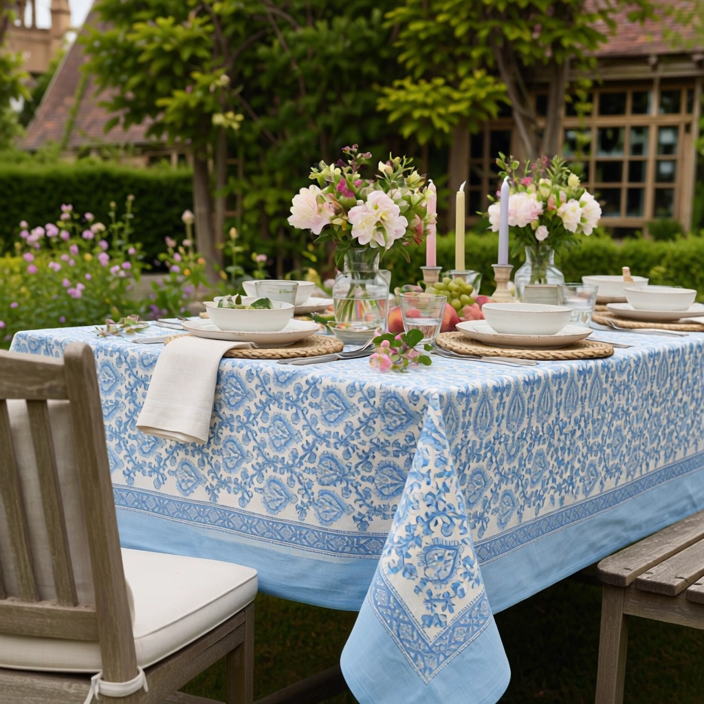 Tablecloth 180x270 cms  Mughal Blue 202521