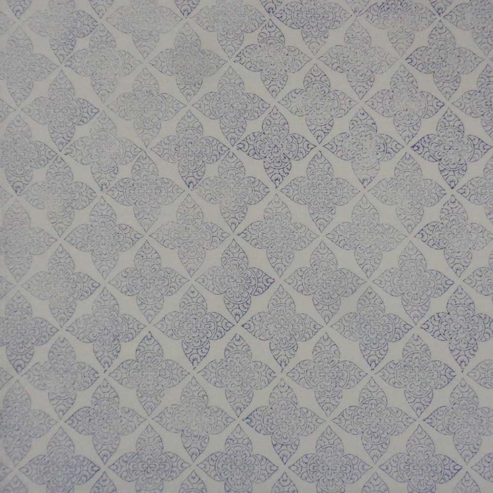 Hand Block Printed Cotton Napkin 45x45 Set of 4 Napkins Chokor Phool Blue 100588