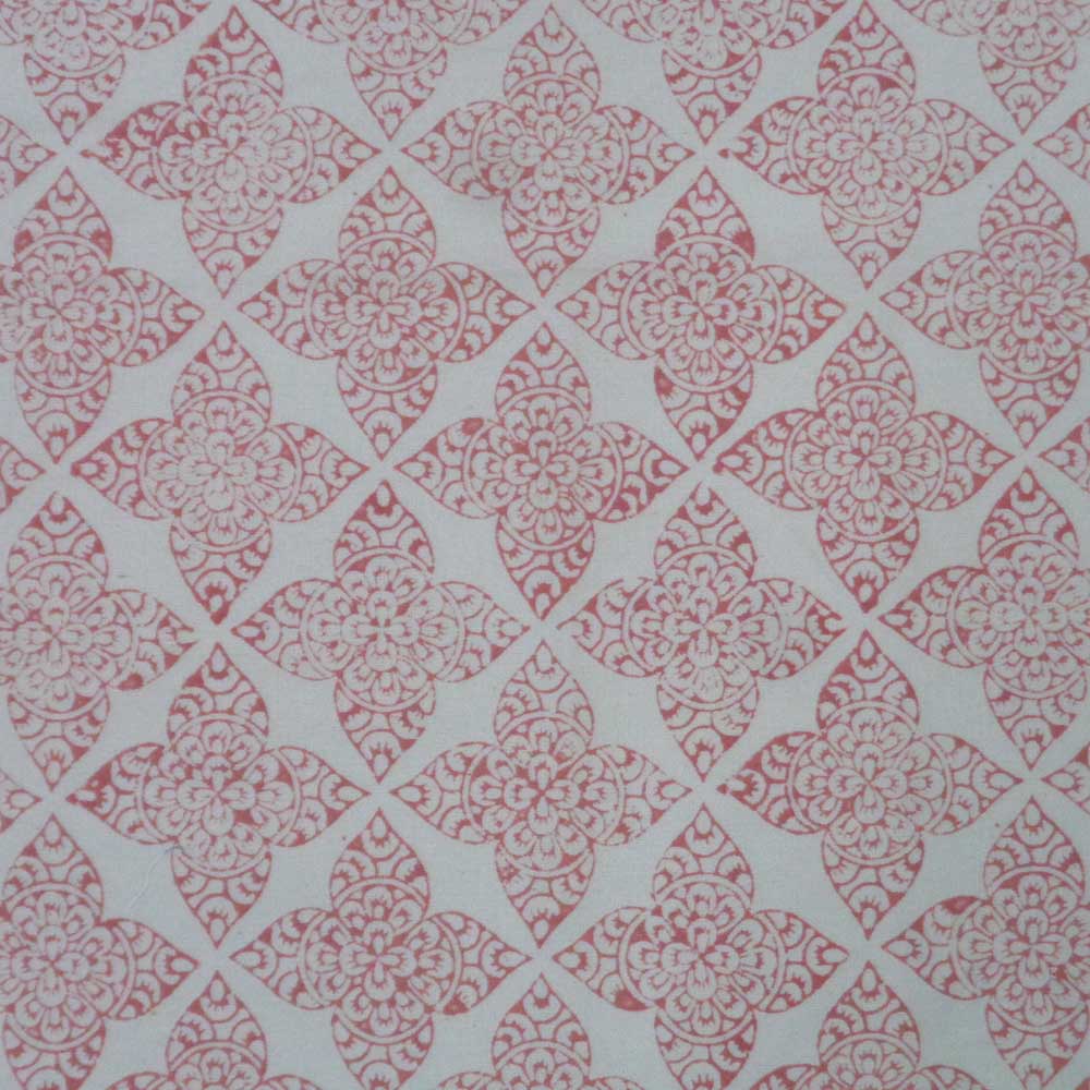 Hand Block Printed Cotton Napkin 45x45 Set of 4 Napkins  Chokor Phool Pink 107608