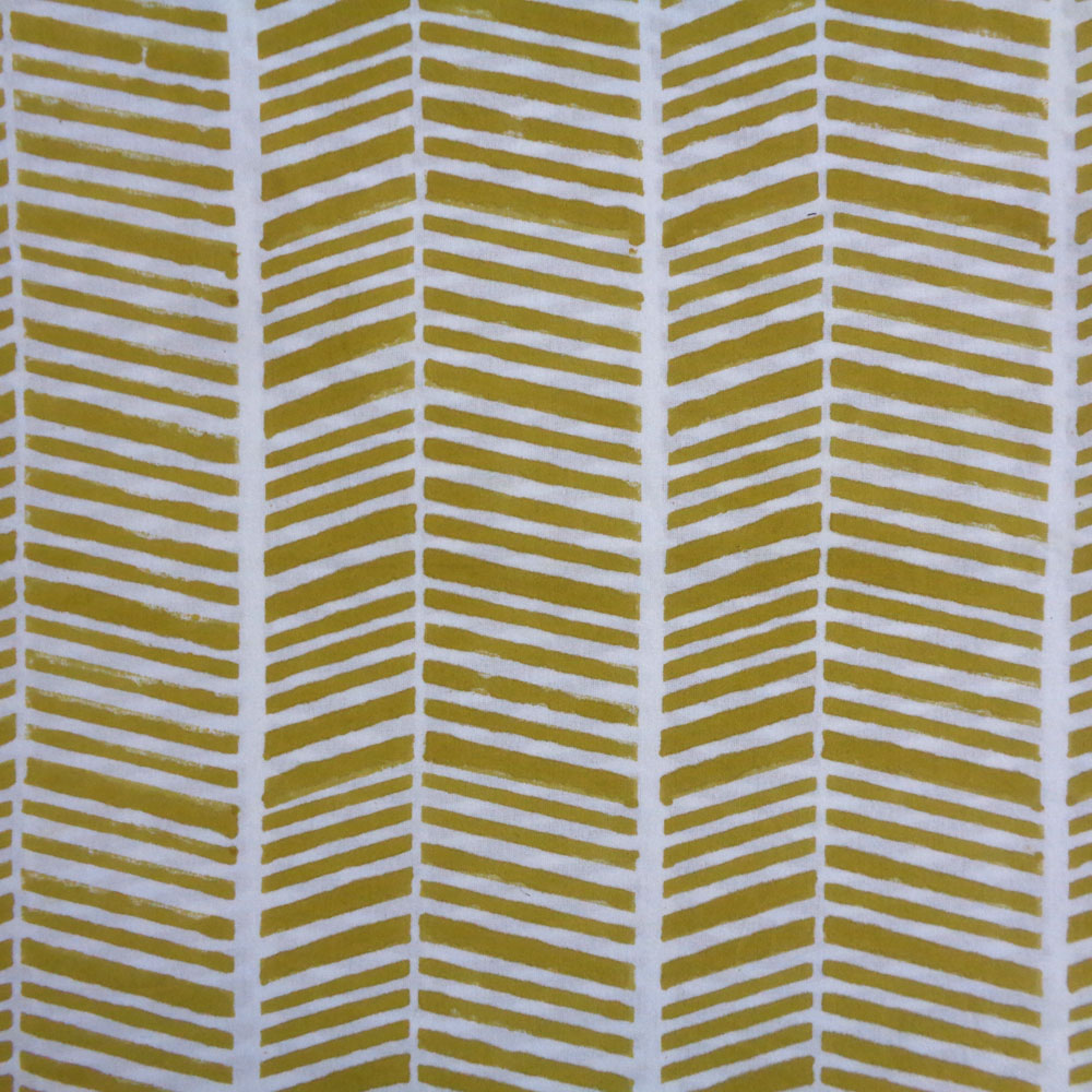 Hand Block Printed Cotton Napkin 45x45 cms Set of 4 Napkins Herringbone Golden Brown 204254