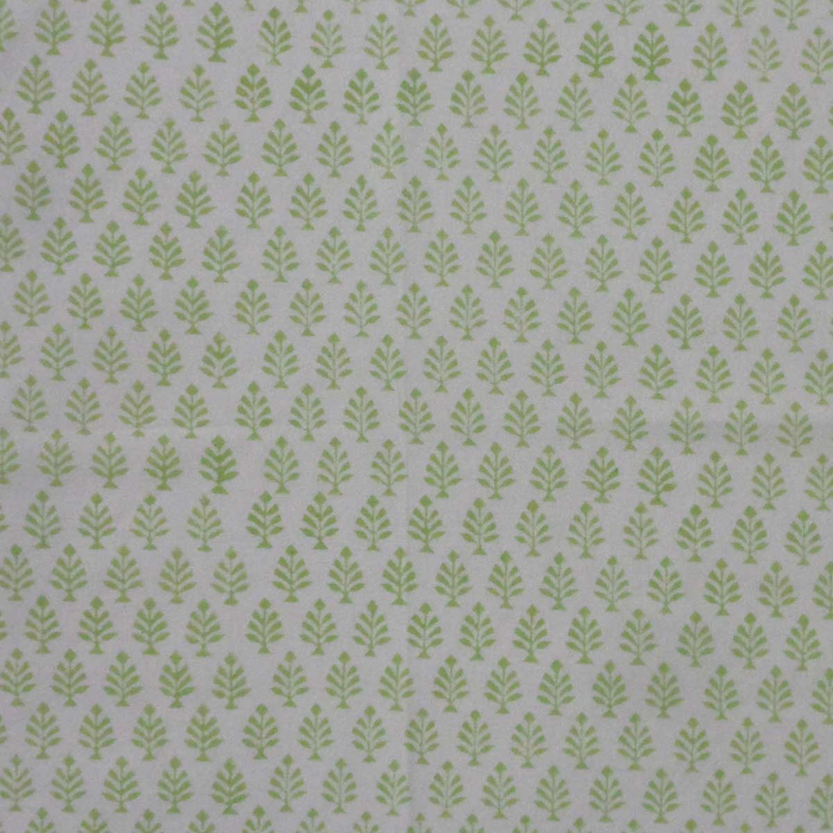 Hand Block Printed Cotton Napkin 45x45 cms Set of 4 Napkins Neem Celadon Green 302181