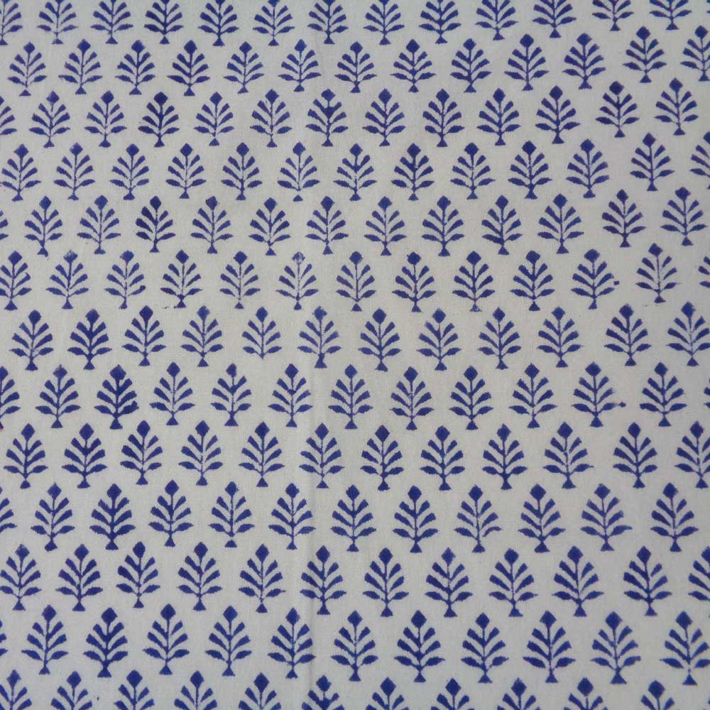 Hand Block Printed Cotton Napkin 45x45 Set of 4 Napkins Neem Estate Blue 105637