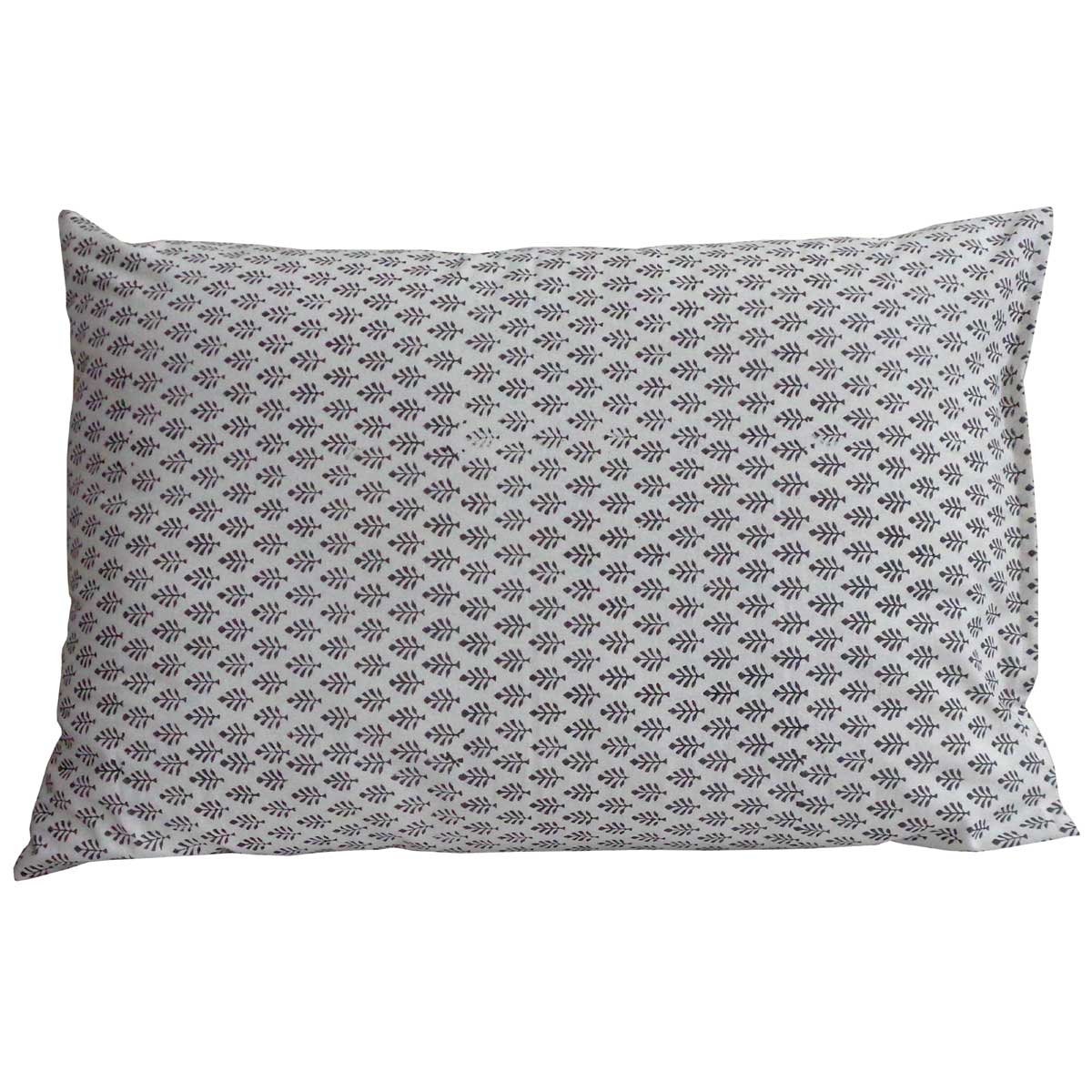 Hand Block Printed Cotton Pillows Cover 50x70 cm Set of 2 Neem Grey 102640