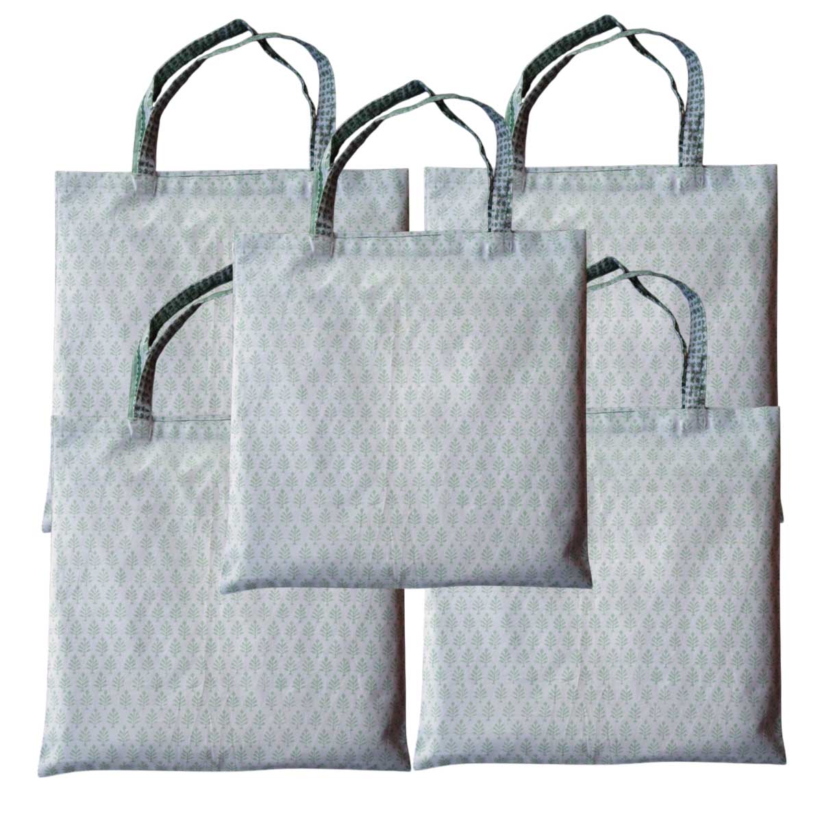 Grocery Totes Set of 5 Bags Neem Hunter Green 702304