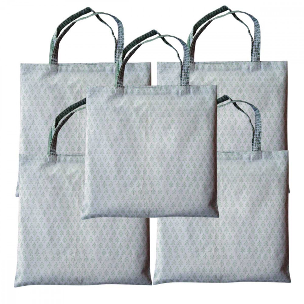 Image of Grocery Totes ( Set of 5 Bags) / Neem Hunter Green 702304