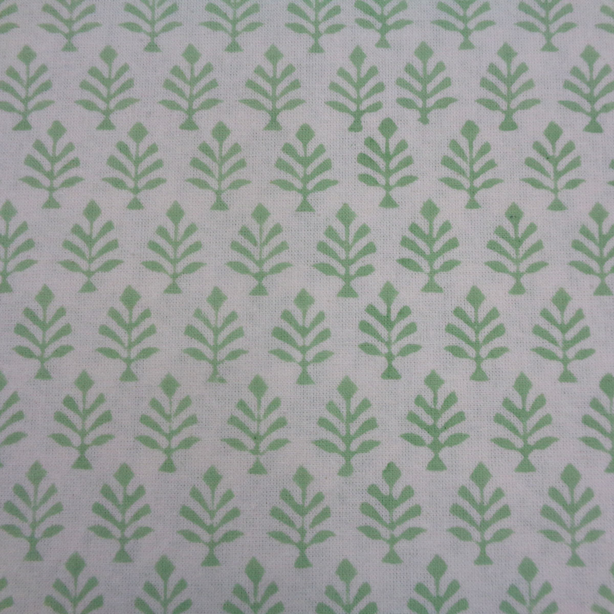 5 Yard Running Fabric Hand Block Printed Cotton 20 Sheeting Fabric Neem Hunter Green 702304