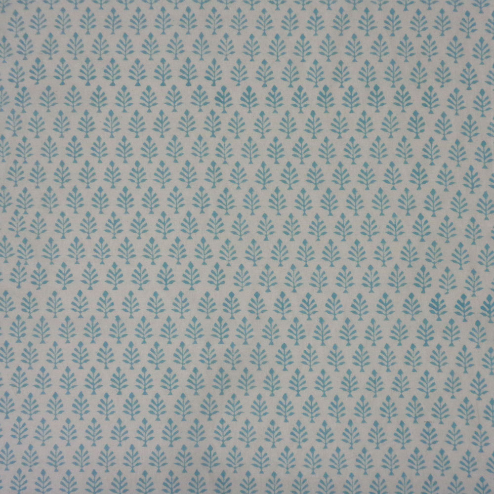 5 Yard Running Fabric Hand Block Printed Cotton 20 Sheeting Fabric Neem Marina 701586