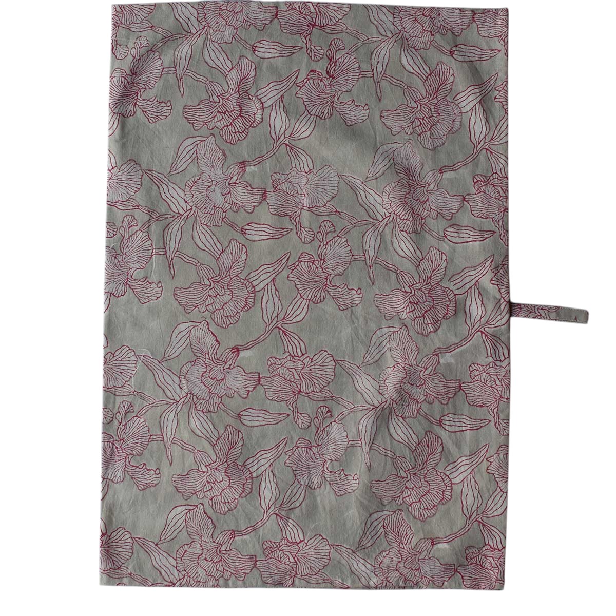Hand Block Printed Cotton Kitchen Towels 50x70 cms Orchid Beige 202503