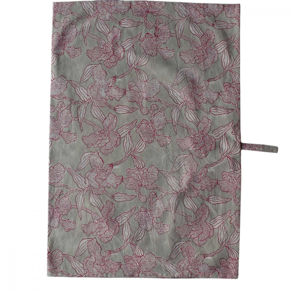 Image of Hand Block Printed Cotton Kitchen Towels 50x70 cms |  Orchid Beige 202503