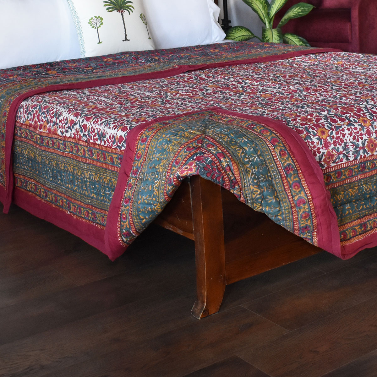 Queen Size Soft Cotton Quilt Handmade Phulwari 0946