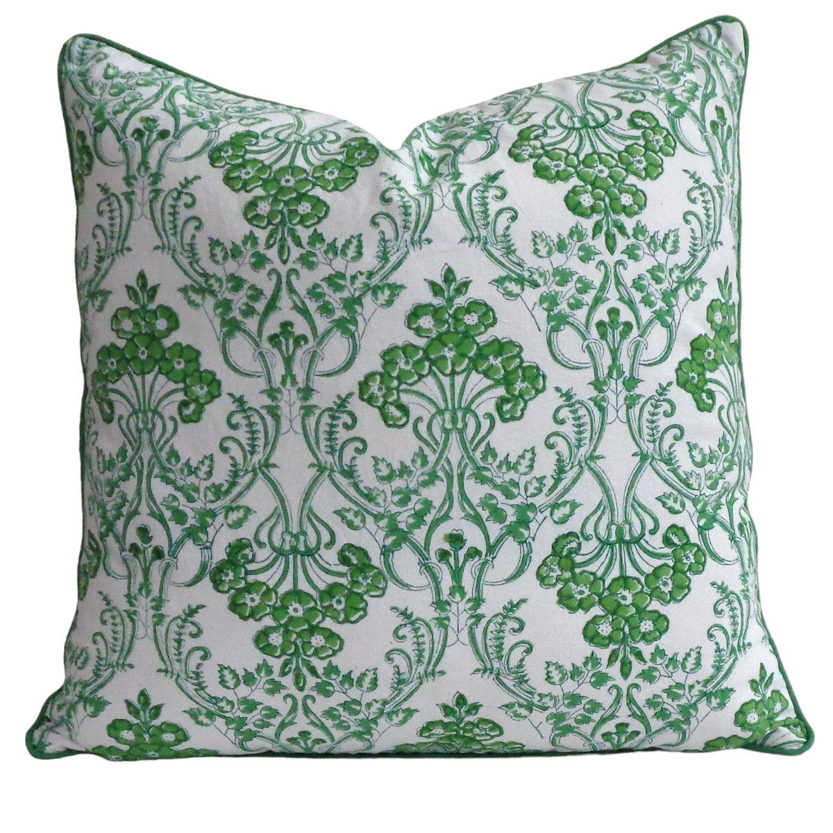 Piping Cushion Cover 50x50 cms Raat Ki Rani Green 207006