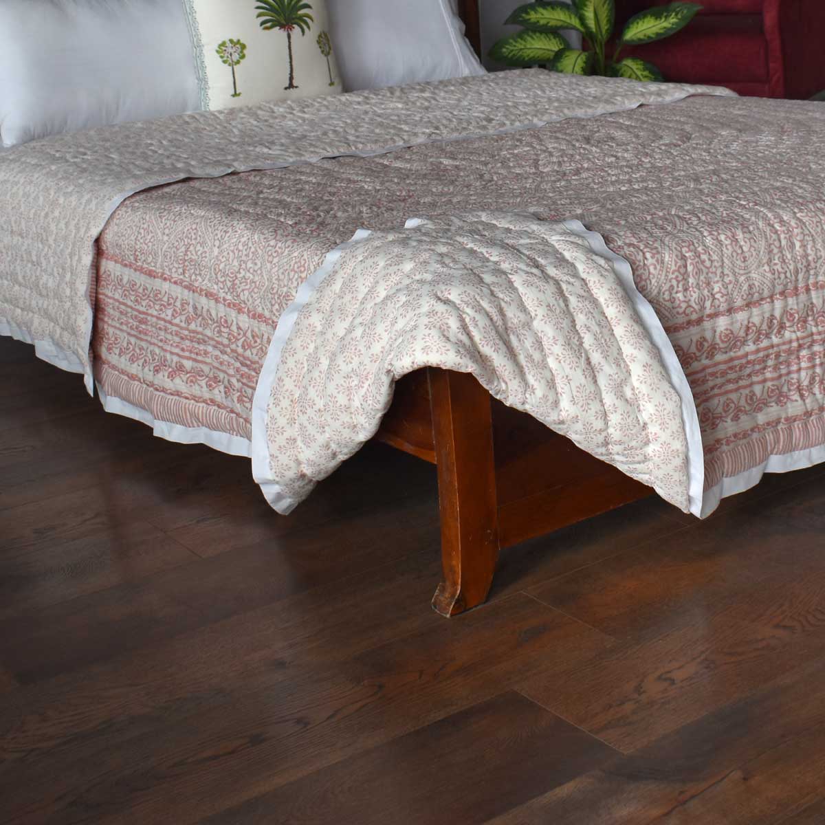 Hand Block Printed Cotton Queen Size Quilt Rang Mahal 260311