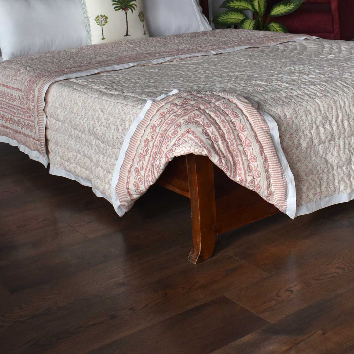 Hand Block Printed Cotton King Size Quilt  Rang Mahal 260311