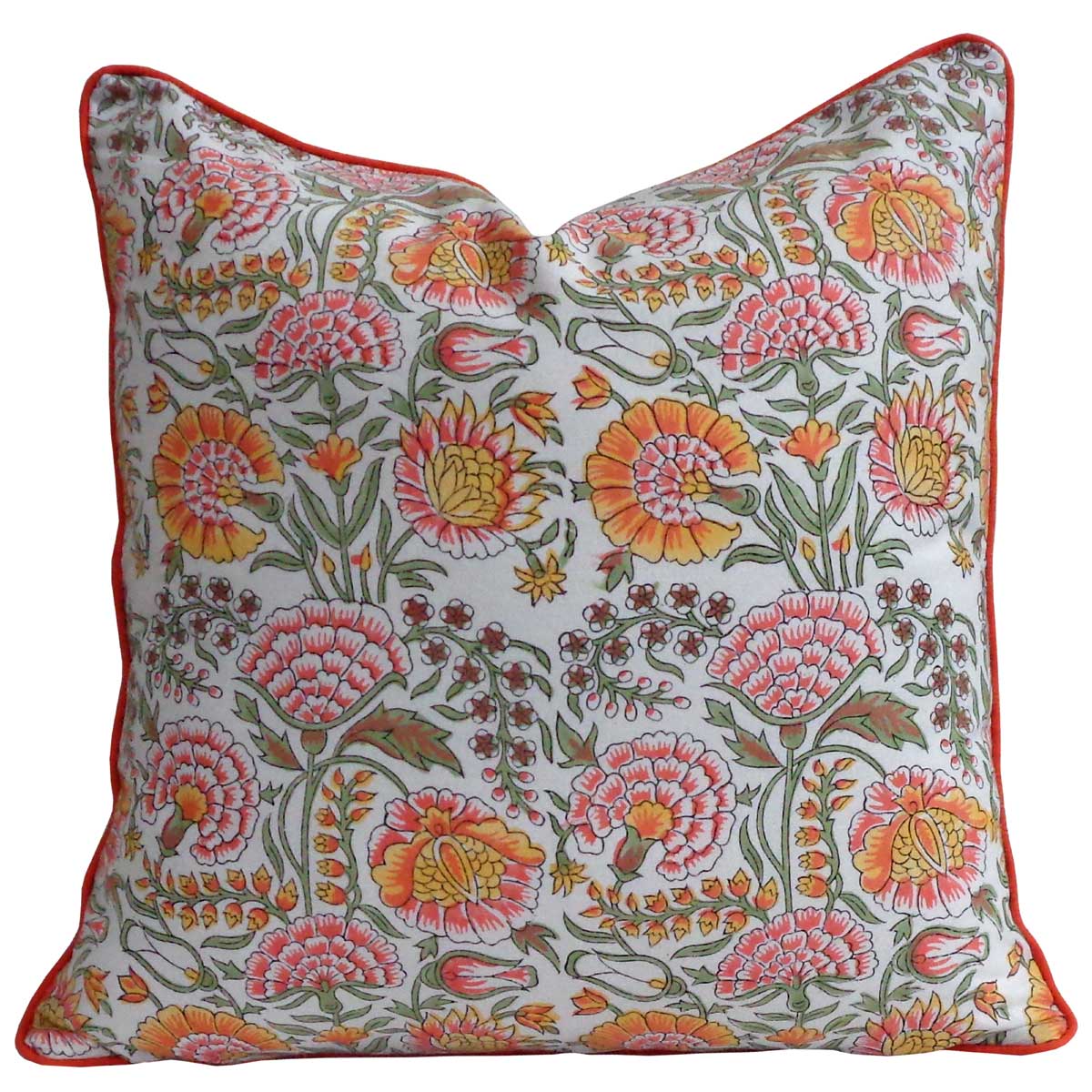 Piping Cushion Cover 50x50 cms Reshma Sea Green Open 203253
