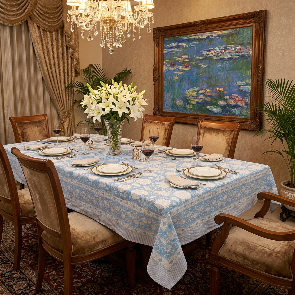12 Seater Tablecloth 180x340 cms Reshma Summer Song 202514