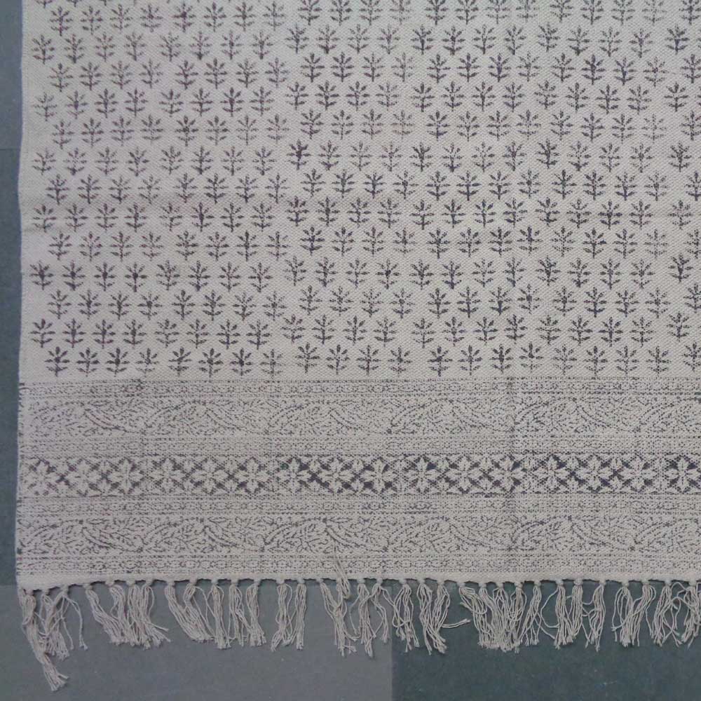 4 x 6 Feet Resist Print Hand Block Printed Cotton RUGS 201759