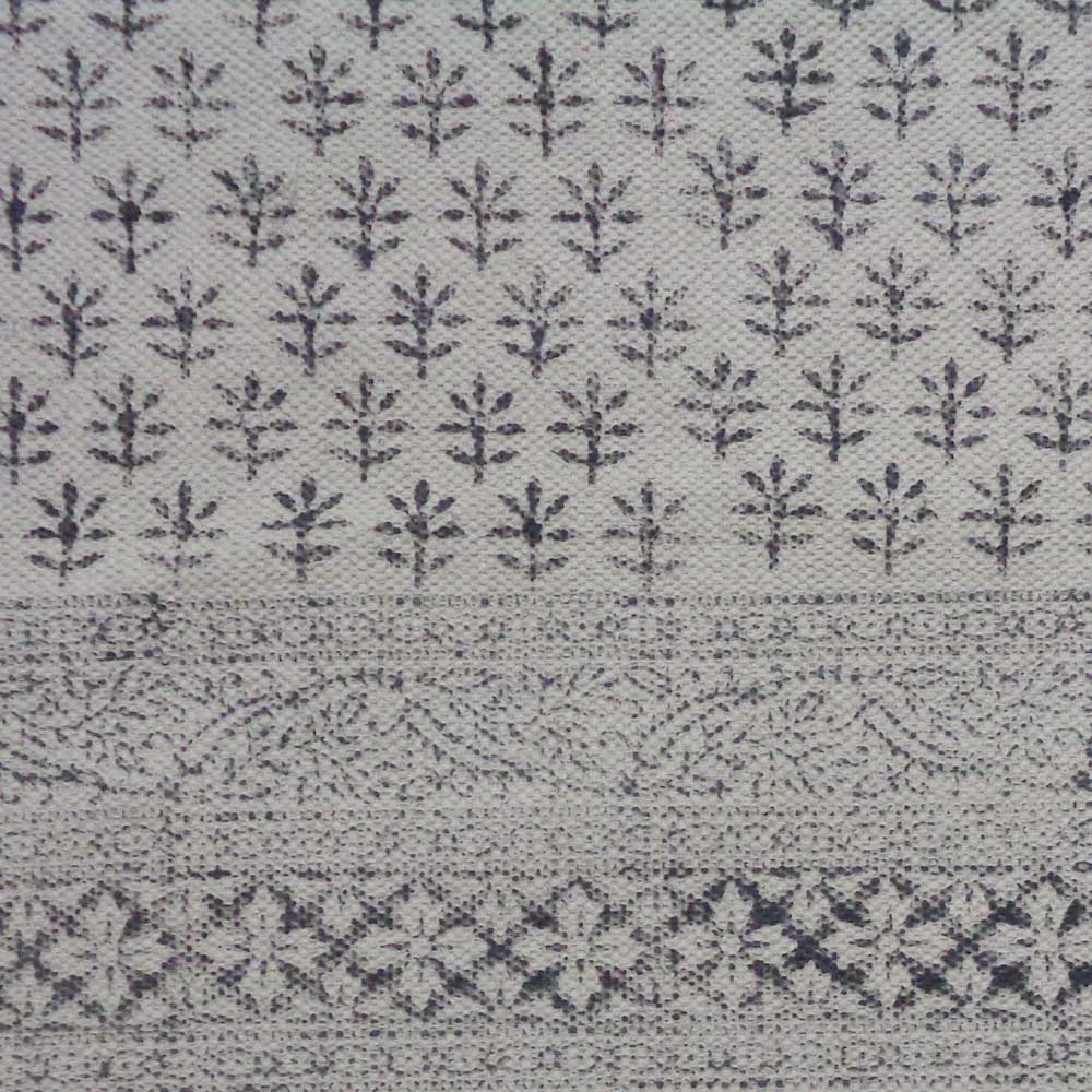 4 x 6 Feet Resist Print Hand Block Printed Cotton RUGS  201759
