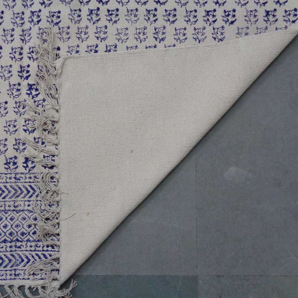 4 x 6 Feet Resist Print Hand Block Printed Cotton RUGS 201771