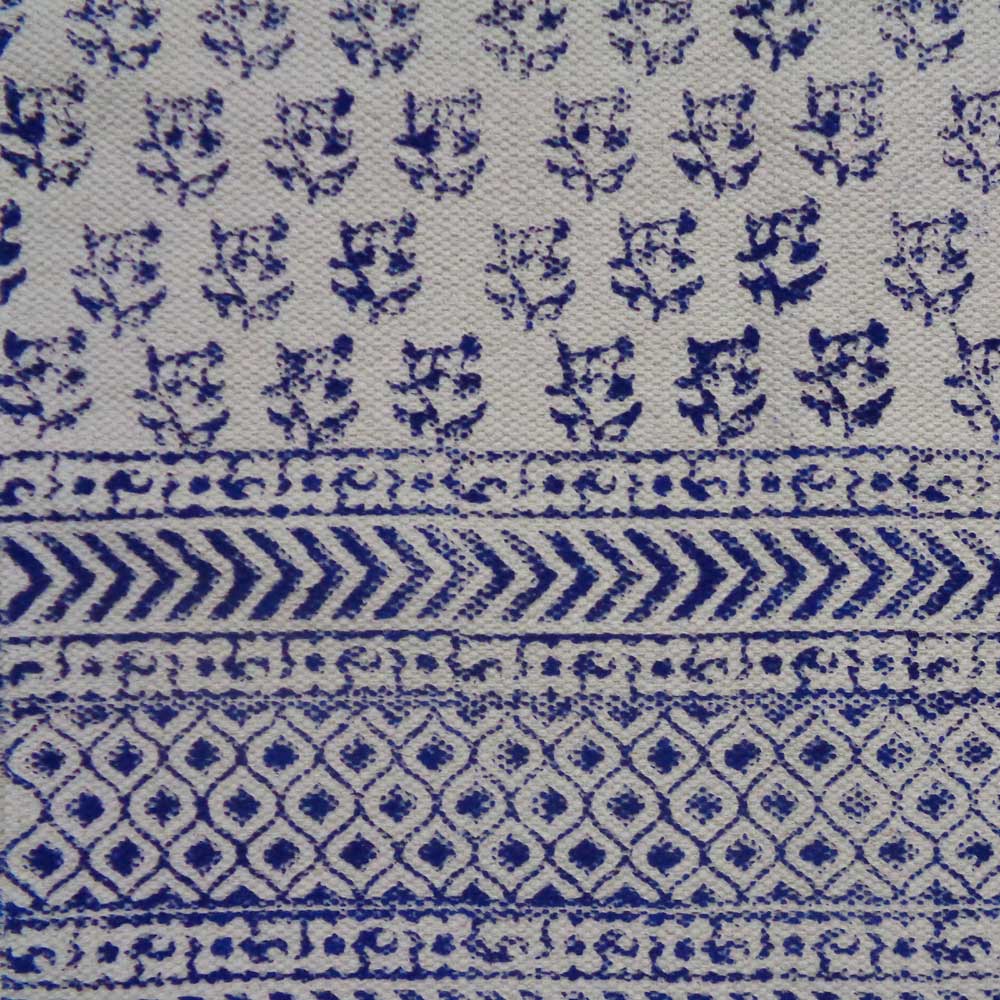 4 x 6 Feet Resist Print Hand Block Printed Cotton RUGS 201771