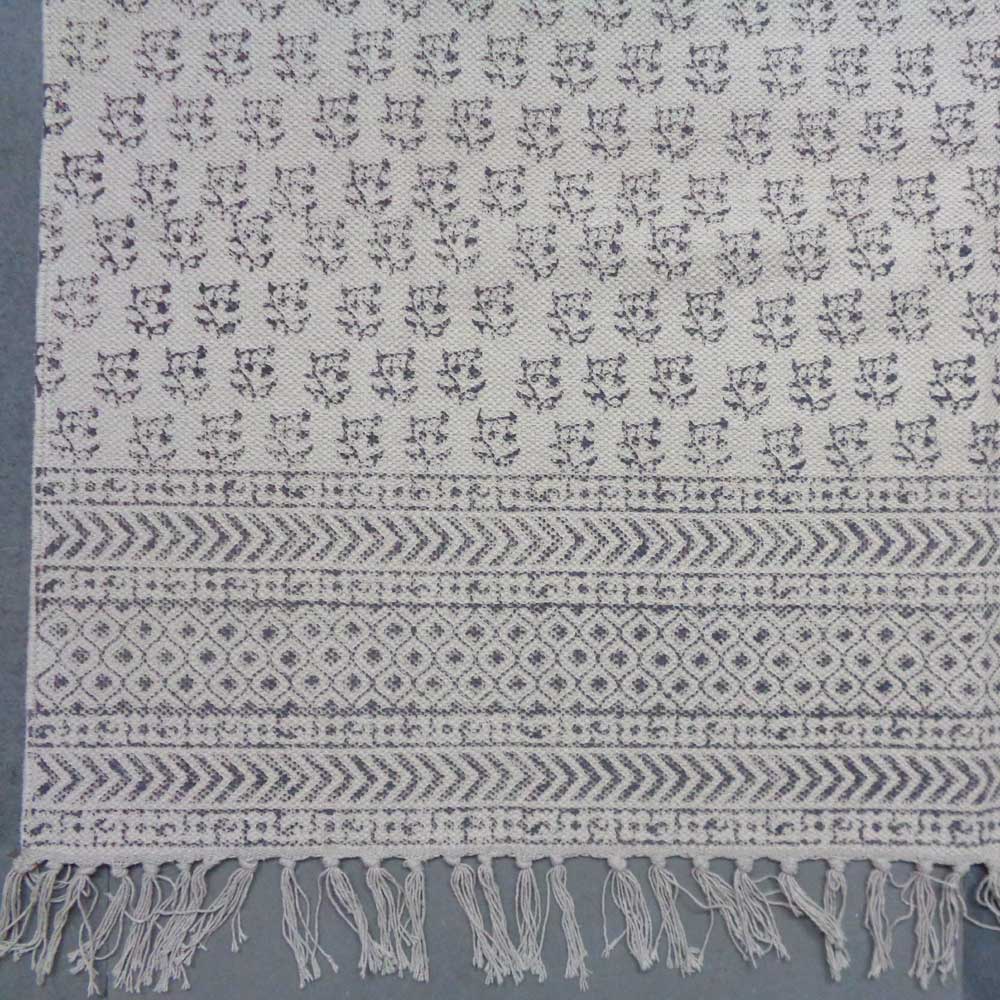 4 x 6 Feet Resist Print Hand Block Printed Cotton RUGS 201789
